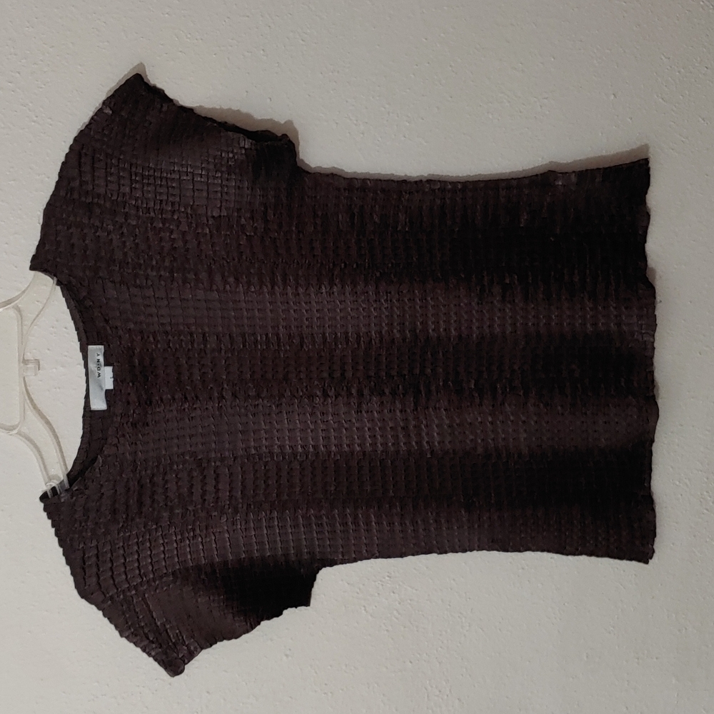WD.NY Women's Size Small Poly Cap Sleeve Stretch Top